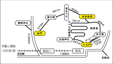 鞍馬寺山内案内図